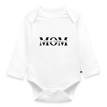 Mom - I Love You Elternliebe Mutter - Baby Bio-Langarm-Body - Weiß - Vorne