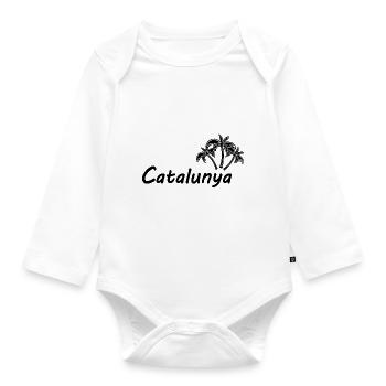Les palmiers en Catalogne - Body Bébé bio manches longues - blanc - Devant