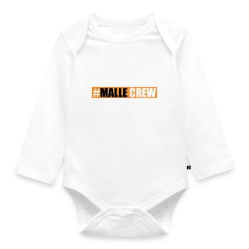 Malle Crew - Baby Bio-Langarm-Body - Weiß - Vorne