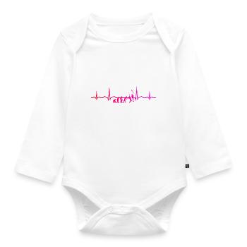 Paddle Tennis Women's Racket Paddle Racket - Organic Longsleeve Baby Bodysuit - white - Front