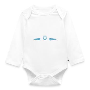 Eisbär Eisbaden Eisbad - Baby Bio-Langarm-Body - Weiß - Vorne