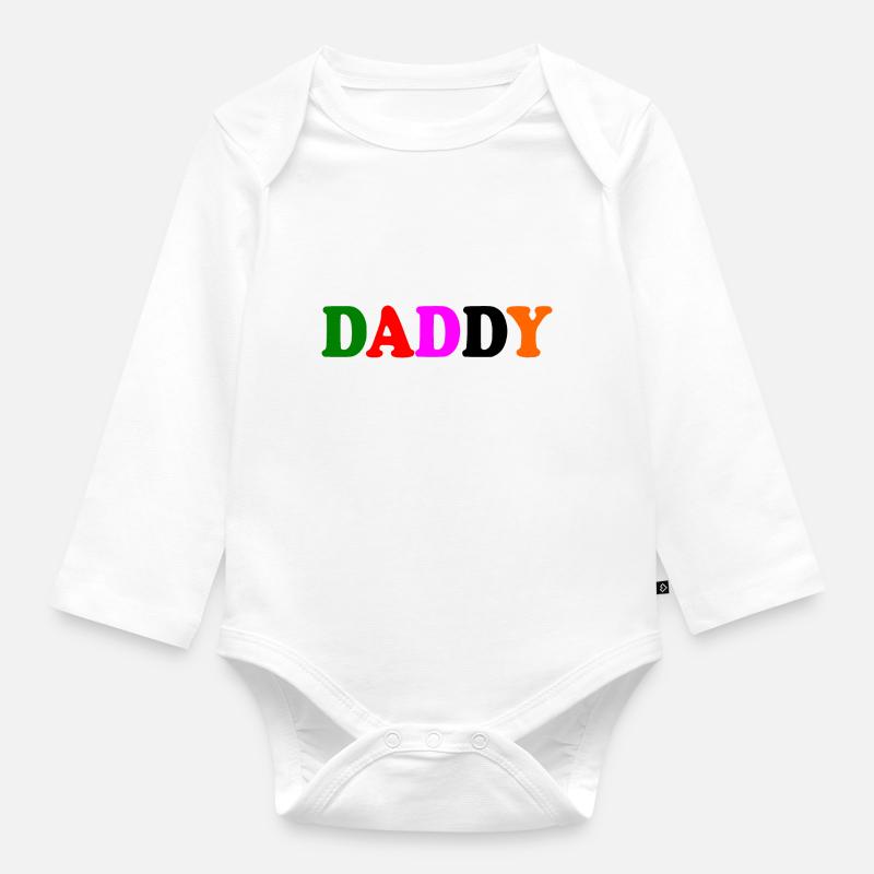 Daddy - Body Bébé bio manches longues - blanc