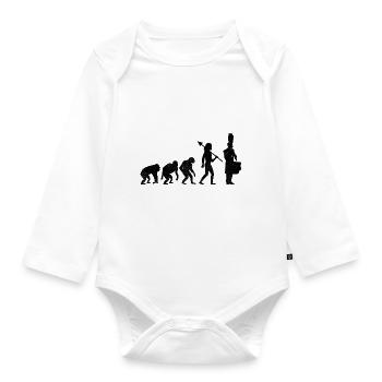 Drum Corps Evolution Marching Band Drum Music Perc - Body Bébé bio manches longues - blanc - Devant