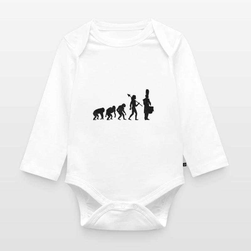 Drum Corps Evolution Marching Band Drum Music Perc Organic Longsleeve Baby Bodysuit