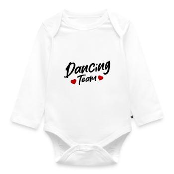 Dancing Team - Baby Bio-Langarm-Body - Weiß - Vorne