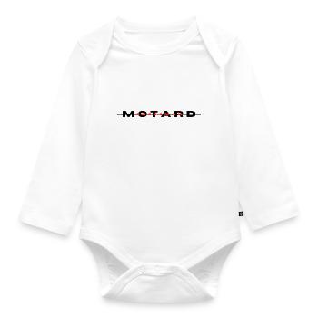 Motorcyclist - Organic Longsleeve Baby Bodysuit - white - Front
