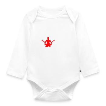 Yoga Coach - Organic Longsleeve Baby Bodysuit - white - Front