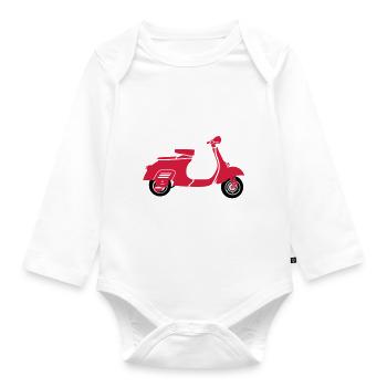 Scooter - Organic Longsleeve Baby Bodysuit - white - Front