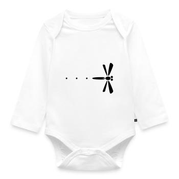 Libellule Manga - Body Bébé bio manches longues - blanc - Devant