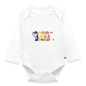Golf Course Golfers Sequence - Organic Longsleeve Baby Bodysuit - white - Front