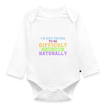 Alte Menschen Sarkastisch Großvater - Baby Bio-Langarm-Body - Weiß - Vorne