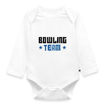 Bowling Team - Organic Longsleeve Baby Bodysuit - white - Front