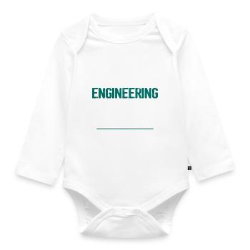 Engineering, Solving Problems You Didn't Know - Baby Bio-Langarm-Body - Weiß - Vorne
