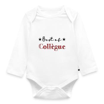 RUHESTAND. GLÜCKLICHER RUHESTAND. GLÜCKLICHER RÜCKZUGSORT - Baby Bio-Langarm-Body - Weiß - Vorne