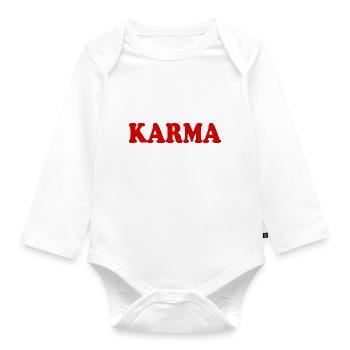 Karma - Organic Longsleeve Baby Bodysuit - white - Front