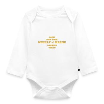 Neuilly Style - Unique streets, unique style. - Body Bébé bio manches longues - blanc - Devant