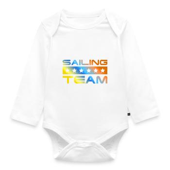 Sailing Crew Colorful - Organic Longsleeve Baby Bodysuit - white - Front