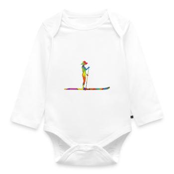 Stand Up Paddling SUP Board - Organic Longsleeve Baby Bodysuit - white - Front