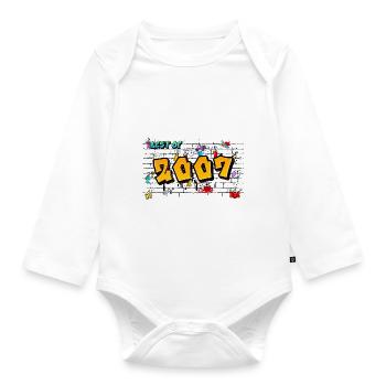 Best of 2007 Graffiti – 18 Years of Street Swagger - Organic Longsleeve Baby Bodysuit - white - Front