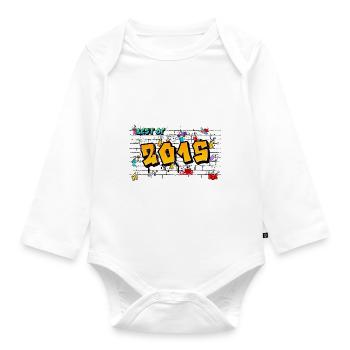 Vibe Breaker 2015 Graffiti – 10 Years of Street - Organic Longsleeve Baby Bodysuit - white - Front