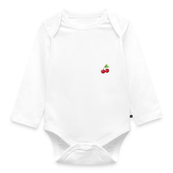 hot enough Summer Beach funny quote - Baby Bio-Langarm-Body - Weiß - Vorne