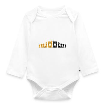 Chess pieces - Organic Longsleeve Baby Bodysuit - white - Front