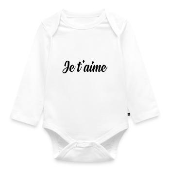 Je t'aime - Body Bébé bio manches longues - blanc - Devant