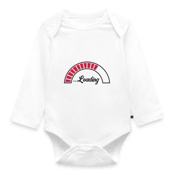 loading bar icon - Organic Longsleeve Baby Bodysuit - white - Front