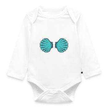 Cute Seashell Bra - Baby Bio-Langarm-Body - Weiß - Vorne