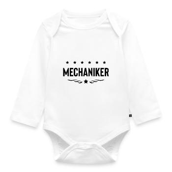 Mechaniker Beruf - Baby Bio-Langarm-Body - Weiß - Vorne
