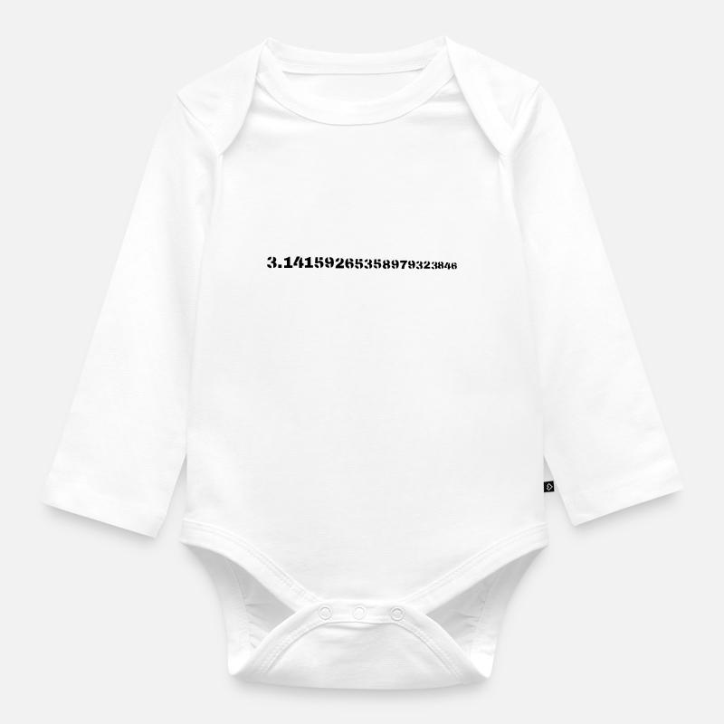 Pi - Baby Bio-Langarm-Body - Weiß