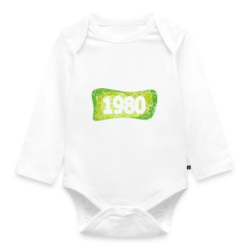 Kratzer 1980 - Baby Bio-Langarm-Body - Weiß - Vorne