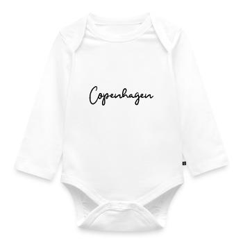 Copenhagen, Denmark - Organic Longsleeve Baby Bodysuit - white - Front
