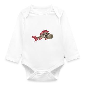 Koi karpfen,koi, karpfen, Fisch - Baby Bio-Langarm-Body - Weiß - Vorne