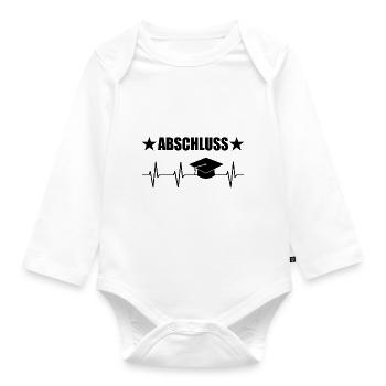 Abschluss - Baby Bio-Langarm-Body - Weiß - Vorne