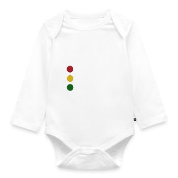 Ampel - Nicht meine Regierung - Spruch - Baby Bio-Langarm-Body - Weiß - Vorne