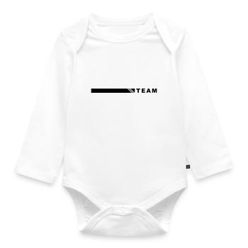 Team on the right with - Organic Longsleeve Baby Bodysuit - white - Front