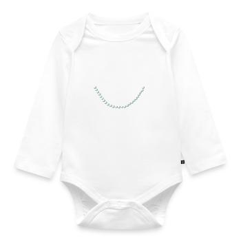 collier de perles - Body Bébé bio manches longues - blanc - Devant
