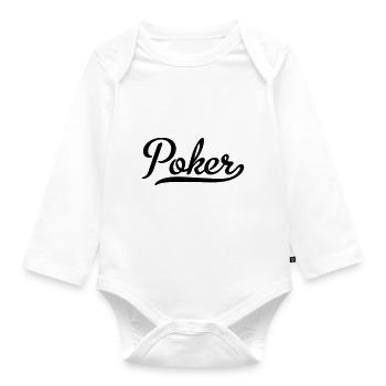 poker - Organic Longsleeve Baby Bodysuit - white - Front