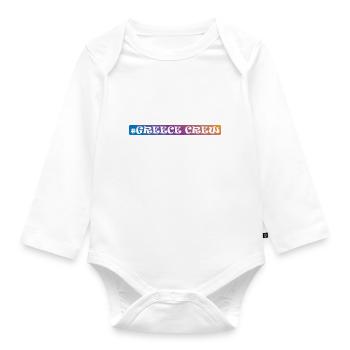 Greece Crew - Baby Bio-Langarm-Body - Weiß - Vorne