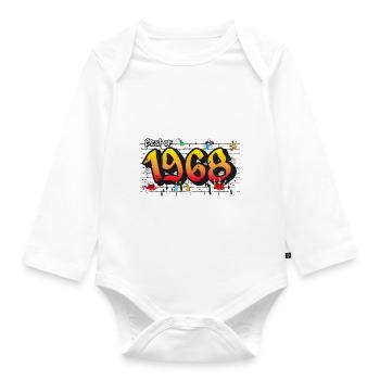 Urban Classic 1968 Graffiti – 57 Years of - Organic Longsleeve Baby Bodysuit - white - Front
