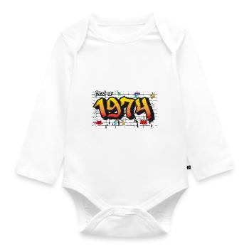 Street Legend 1974 Graffiti – 51 ans d’audace - Body Bébé bio manches longues - blanc - Devant