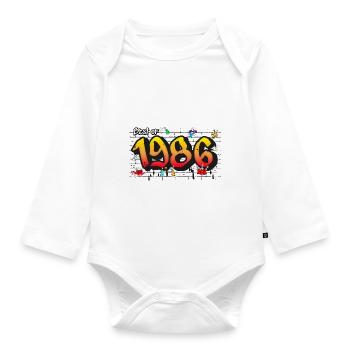 Best of 1986 Graffiti – 39 ans d’Urban Attitude - Body Bébé bio manches longues - blanc - Devant