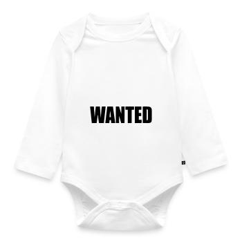 Meist gesucht lustige Sprüche - Baby Bio-Langarm-Body - Weiß - Vorne