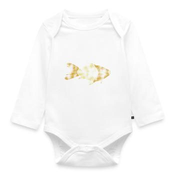 poisson - Body Bébé bio manches longues - blanc - Devant