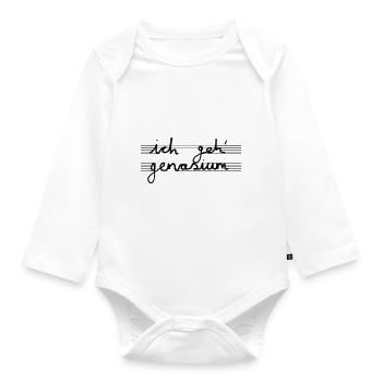 Gymnasium - Baby Bio-Langarm-Body - Weiß - Vorne