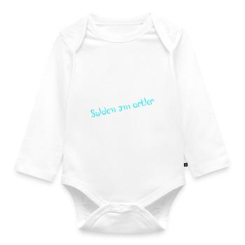 Sulden on the Ortler - Organic Longsleeve Baby Bodysuit - white - Front