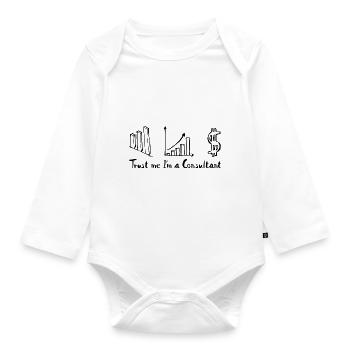 Trust me I'm a Consultant Consultant Gift Idea - Organic Longsleeve Baby Bodysuit - white - Front