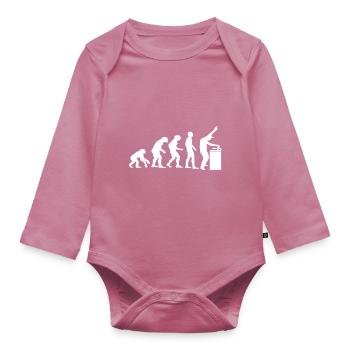 Evolution zum Dj Edm Techno Festival - Baby Bio-Langarm-Body - Mauve - Vorne