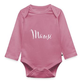 Mausi - Baby Bio-Langarm-Body - Mauve - Vorne